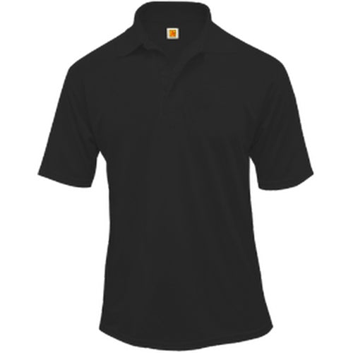 A+ Unisex Short Sleeve Polo in Black