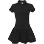 A+ Female Interlock Polo Dress in Black