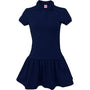 A+ Female Interlock Polo Dress in Bright Navy