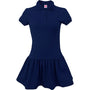 A+ Female Interlock Polo Dress in Dark Navy