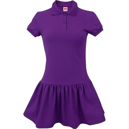 A+ Female Interlock Polo Dress in Tulane Purple