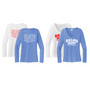 Ballard District Women’s Perfect Tri Long Sleeve V-Neck Tee with Screen Printed Logo on Front and Back