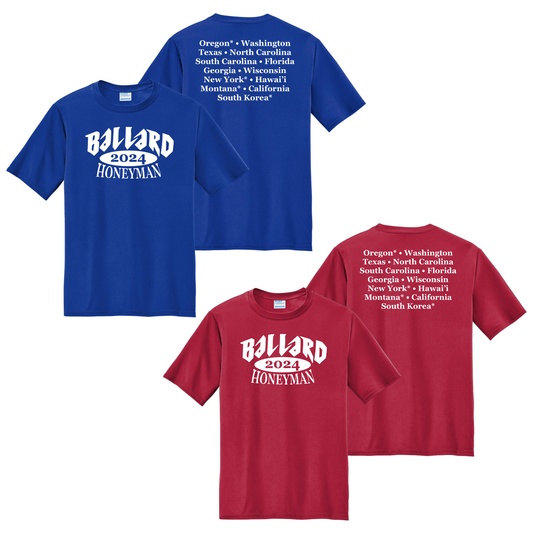 Ballard Port & Company Performance Tee with Screen Printed Logo on Front and Back