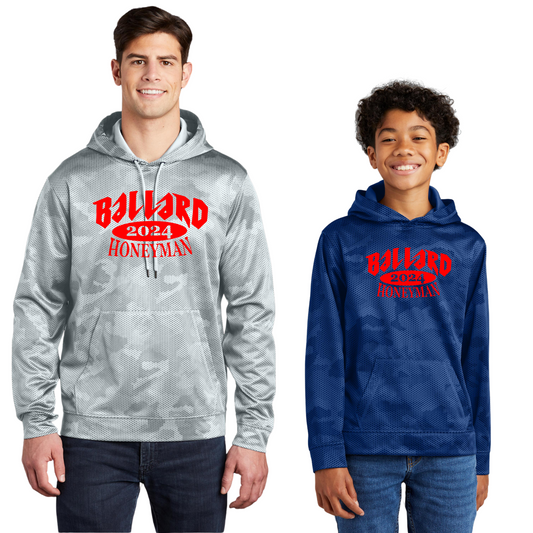 Ballard Sport-Tek Sport-Wick CamoHex Fleece Hooded Pullover with Screen Printed Logo
