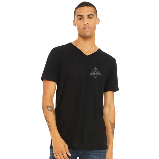 Ballet Idaho BELLA+CANVAS Textured Jersey V-Neck Tee with Logo