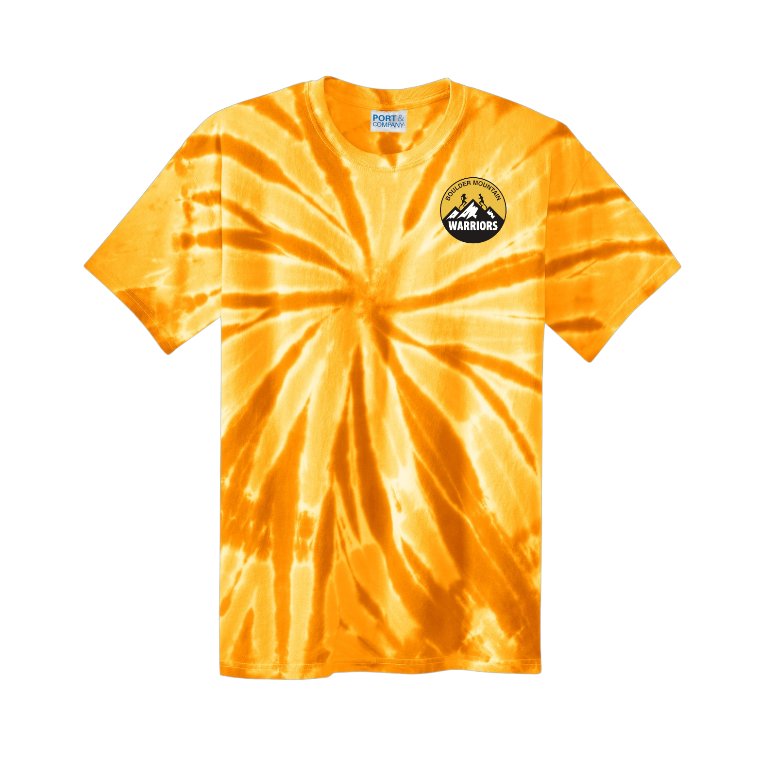 Boulder Mountain Warrior Port & Company Tie-Dye Tee with Logo