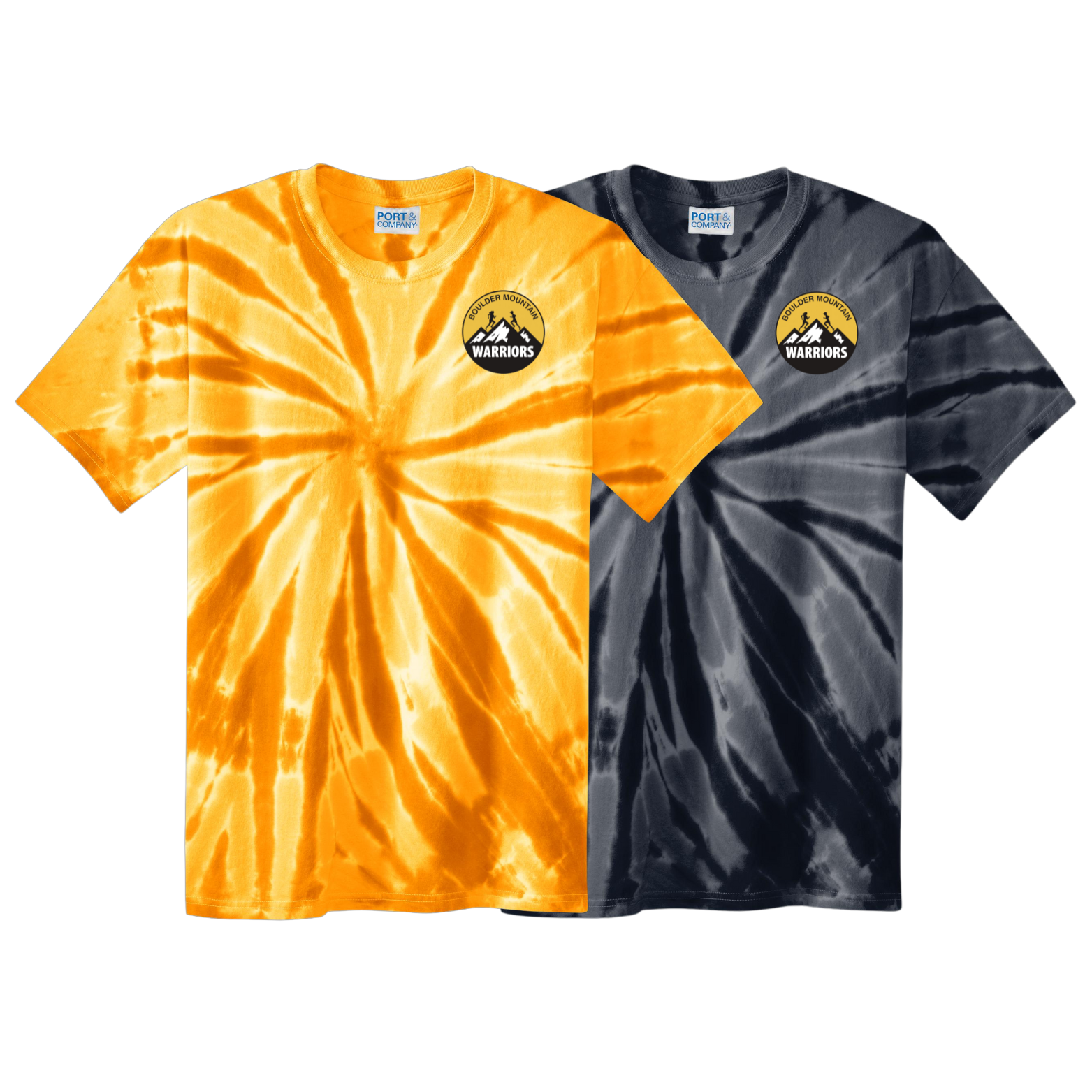 Boulder Mountain Warrior Port & Company Tie-Dye Tee with Logo