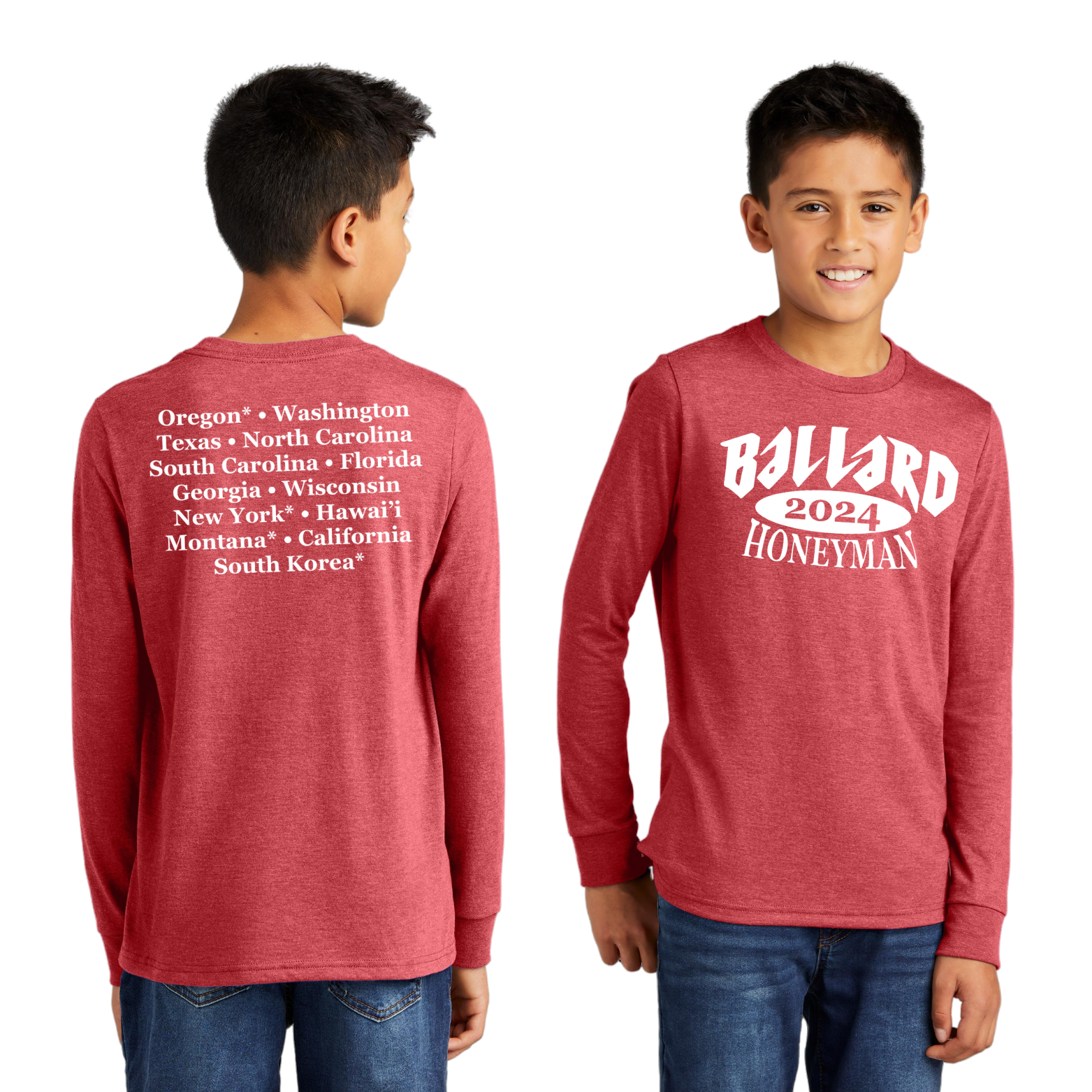 Ballard District Perfect Tri Long Sleeve Tee with Screen Printed Logo on Front and Back