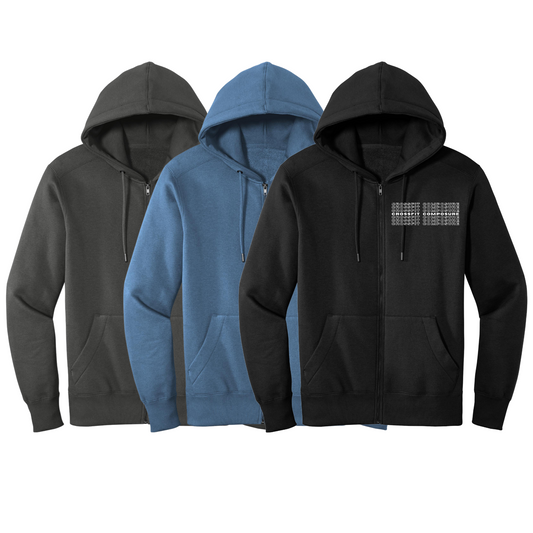 CrossFit District Perfect Weight Fleece Full-Zip Hoodie with Logo