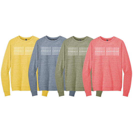 CrossFit District Perfect Tri Fleece Crewneck Sweatshirt with Logo