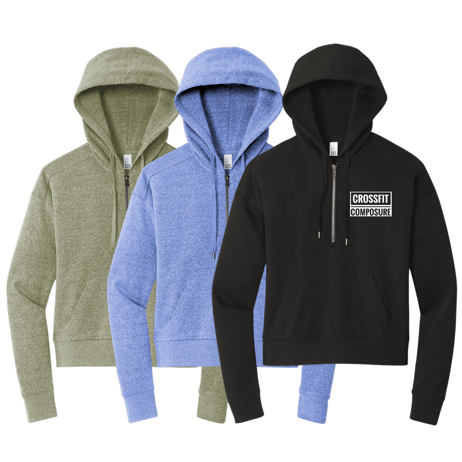 CrossFit District Women’s Perfect Tri Fleece 1/2-Zip Pullover with Logo