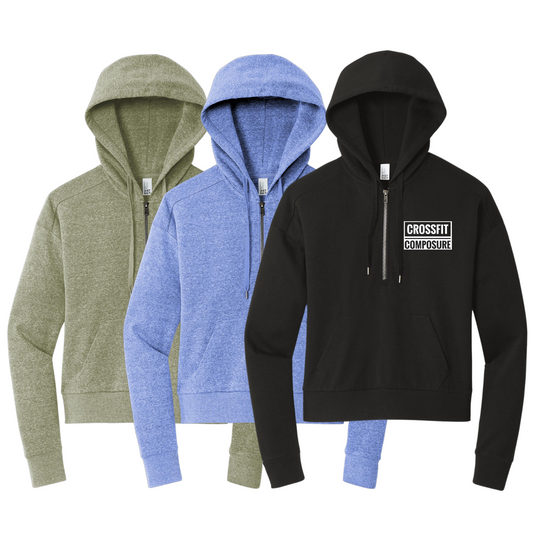 CrossFit District Women’s Perfect Tri Fleece 1/2-Zip Pullover with Logo