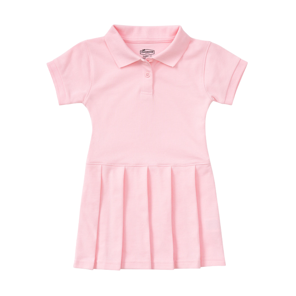 Classroom Female Pique Polo Dress in Pink