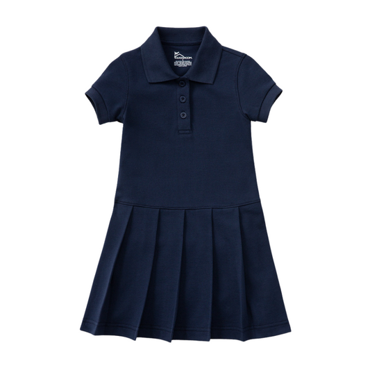 Classroom Female Pique Polo Dress in Dark Navy