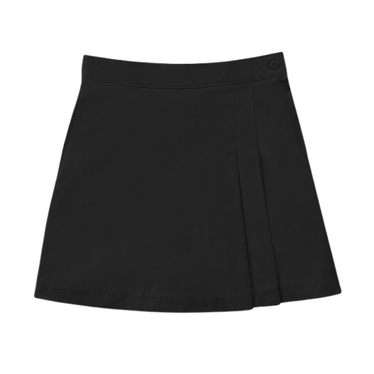 Classroom Female Stretch Double Pleated Scooter Skort in Black