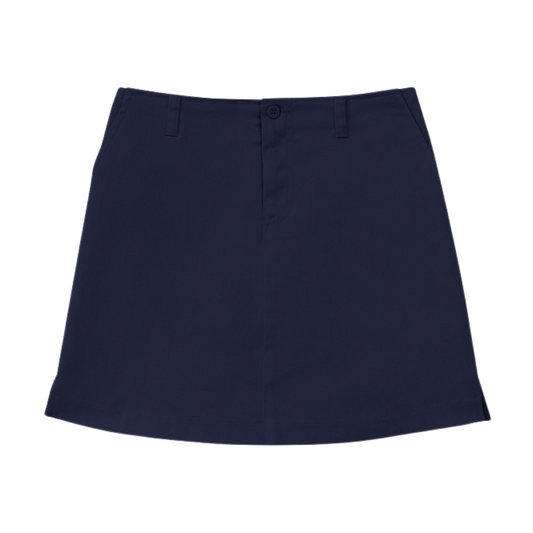 Classroom Female Stretch Fly Front Scooter Skort in Dark Navy