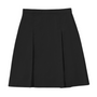 Classroom Female Longer Length Kick Pleat Skirt in Black