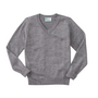 Classroom Unisex V-Neck Sweater in Heather Grey