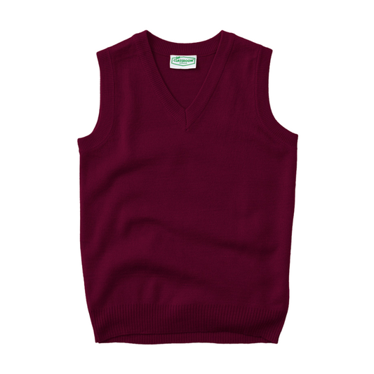 Classroom Unisex Sweater Vest in Burgundy