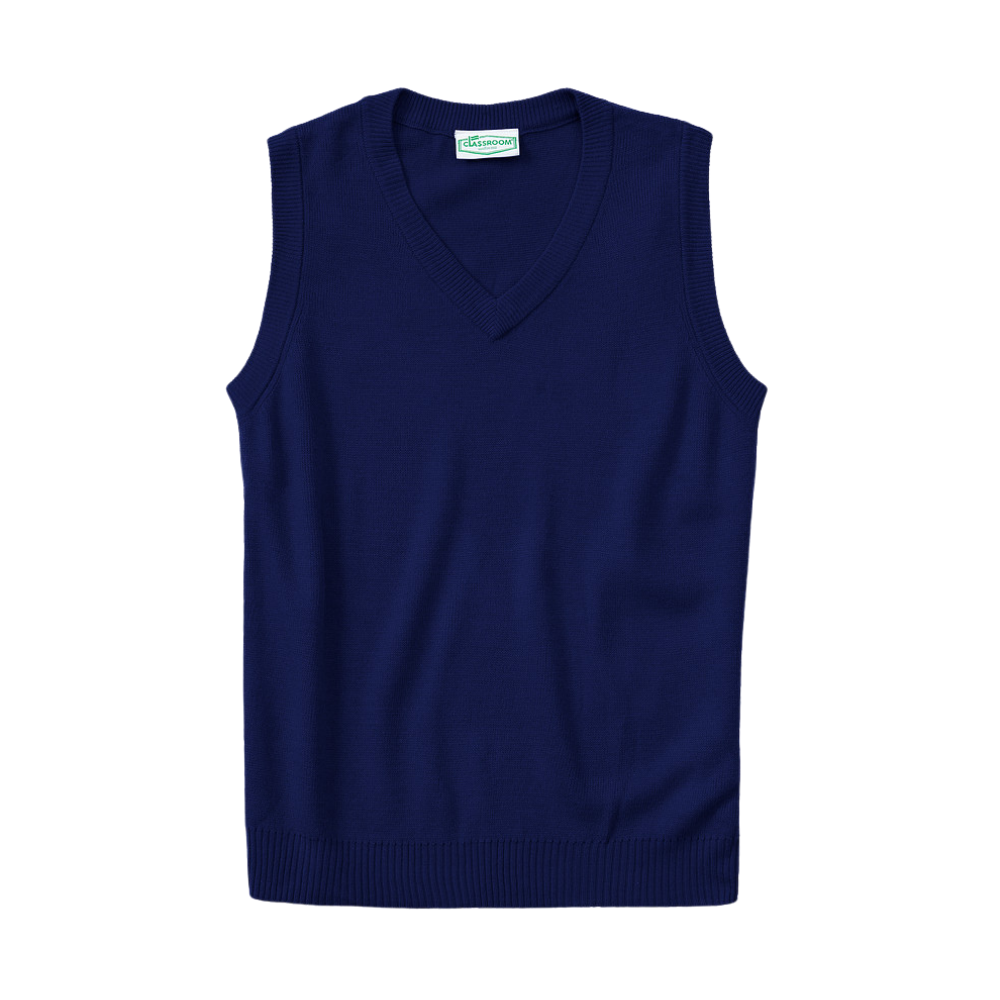 Classroom Unisex Sweater Vest in Dark Navy