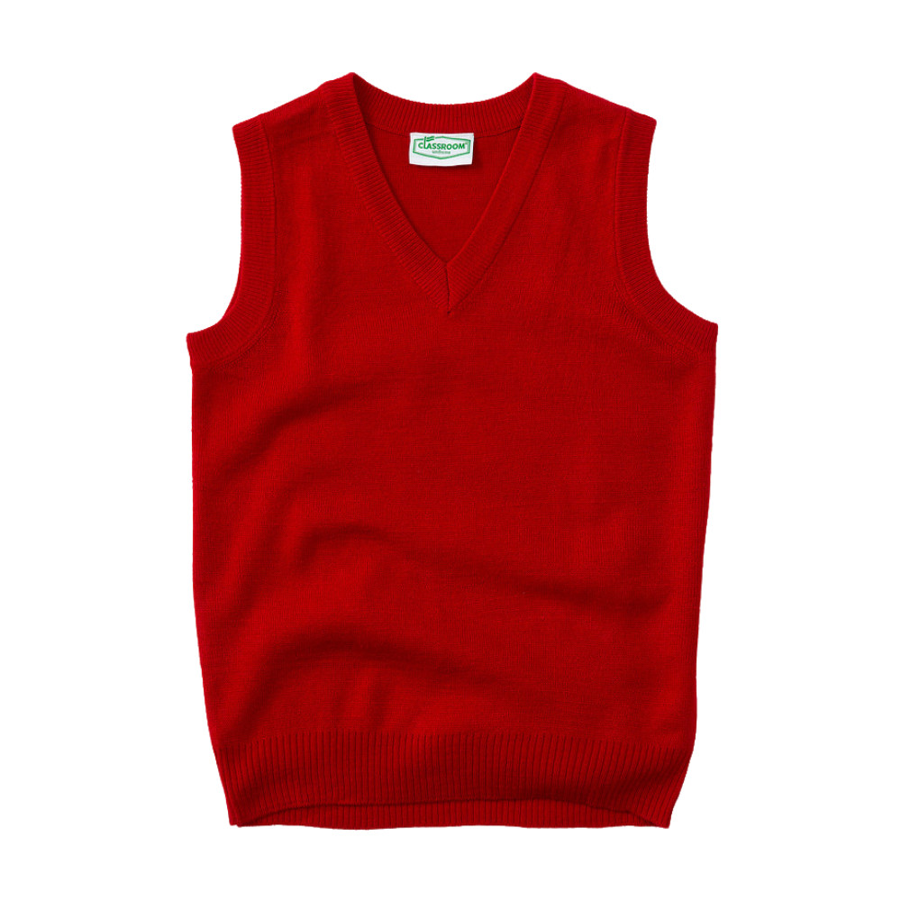 Classroom Unisex Sweater Vest in Red