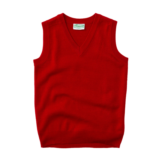 Classroom Unisex Sweater Vest in Red