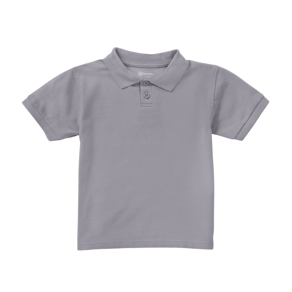 Classroom Unisex Short Sleeve Polo in Heather Grey