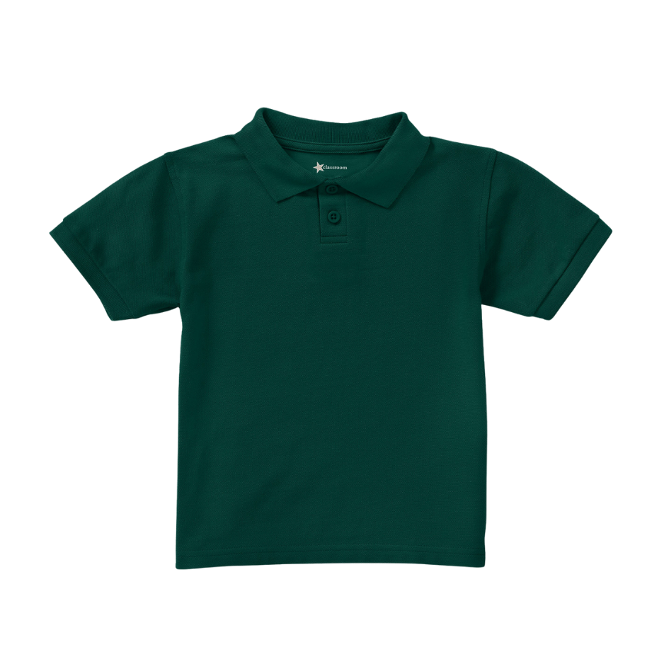 Classroom Unisex Short Sleeve Polo in Hunter Green