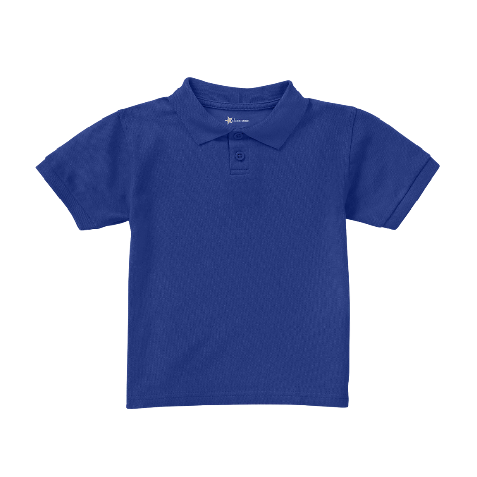 Classroom Unisex Short Sleeve Polo in Royal