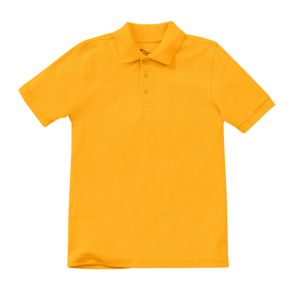 Classroom Unisex Short Sleeve Polo in Gold