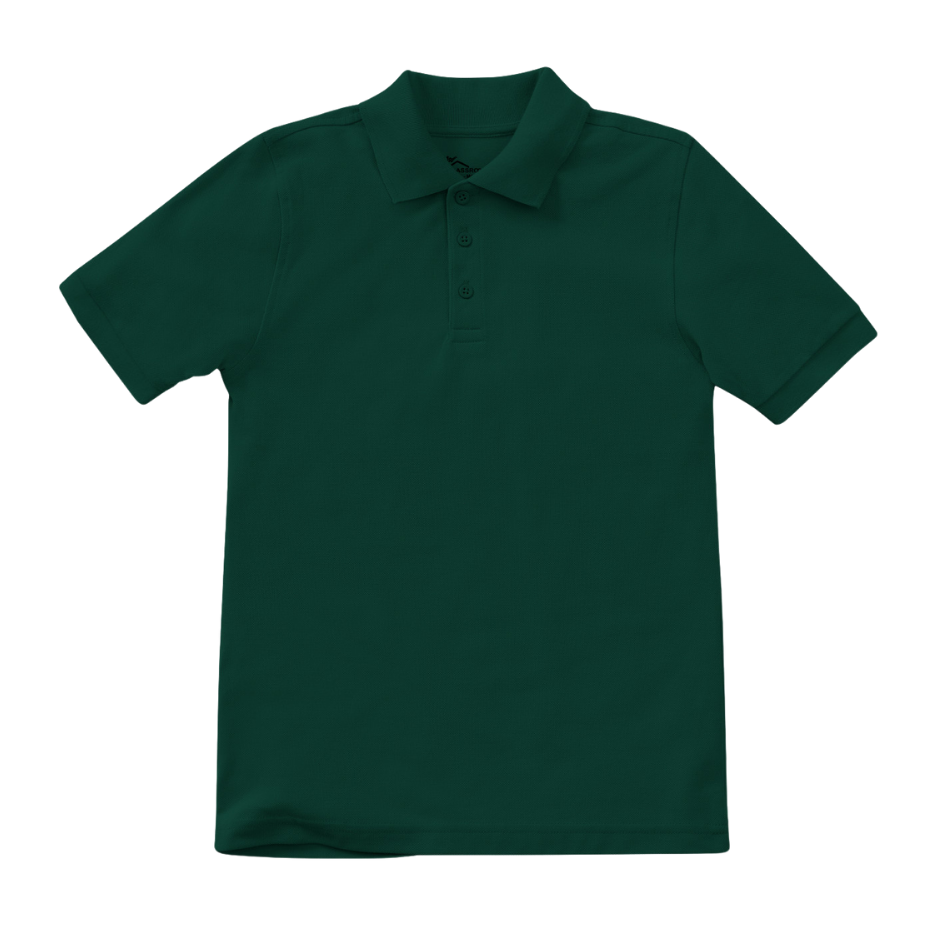 Classroom Unisex Short Sleeve Polo in Hunter Green