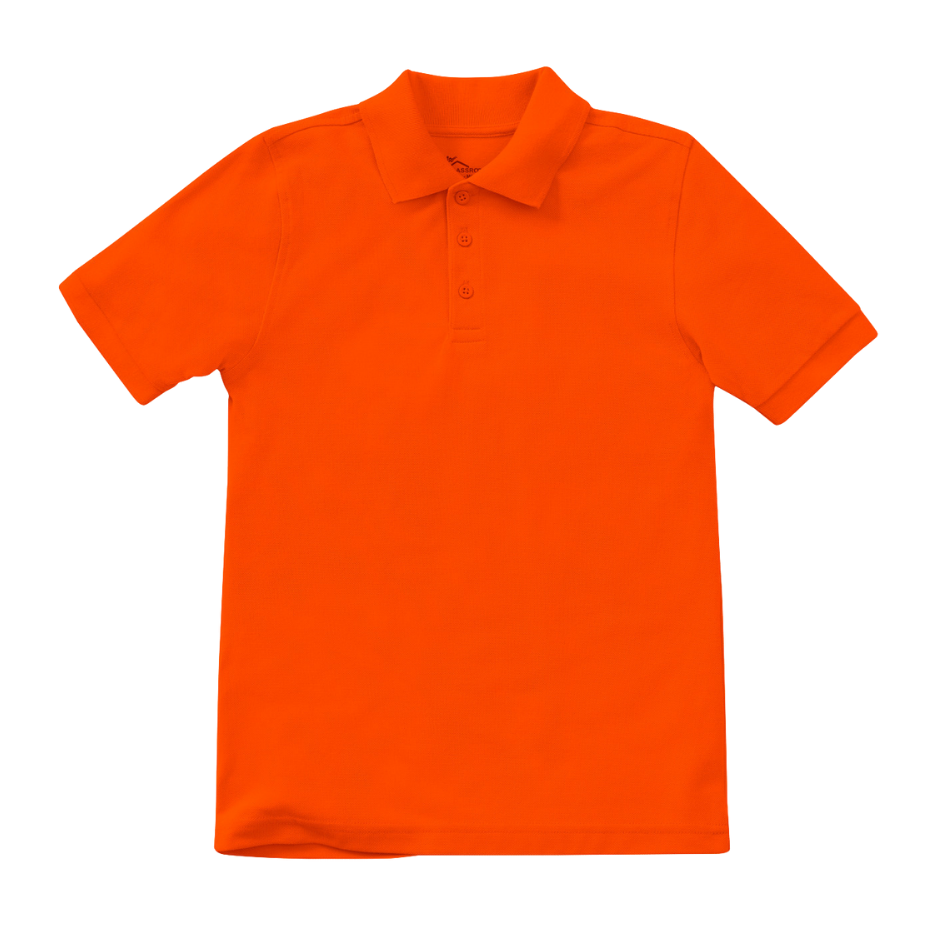 Classroom Unisex Short Sleeve Polo in Orange