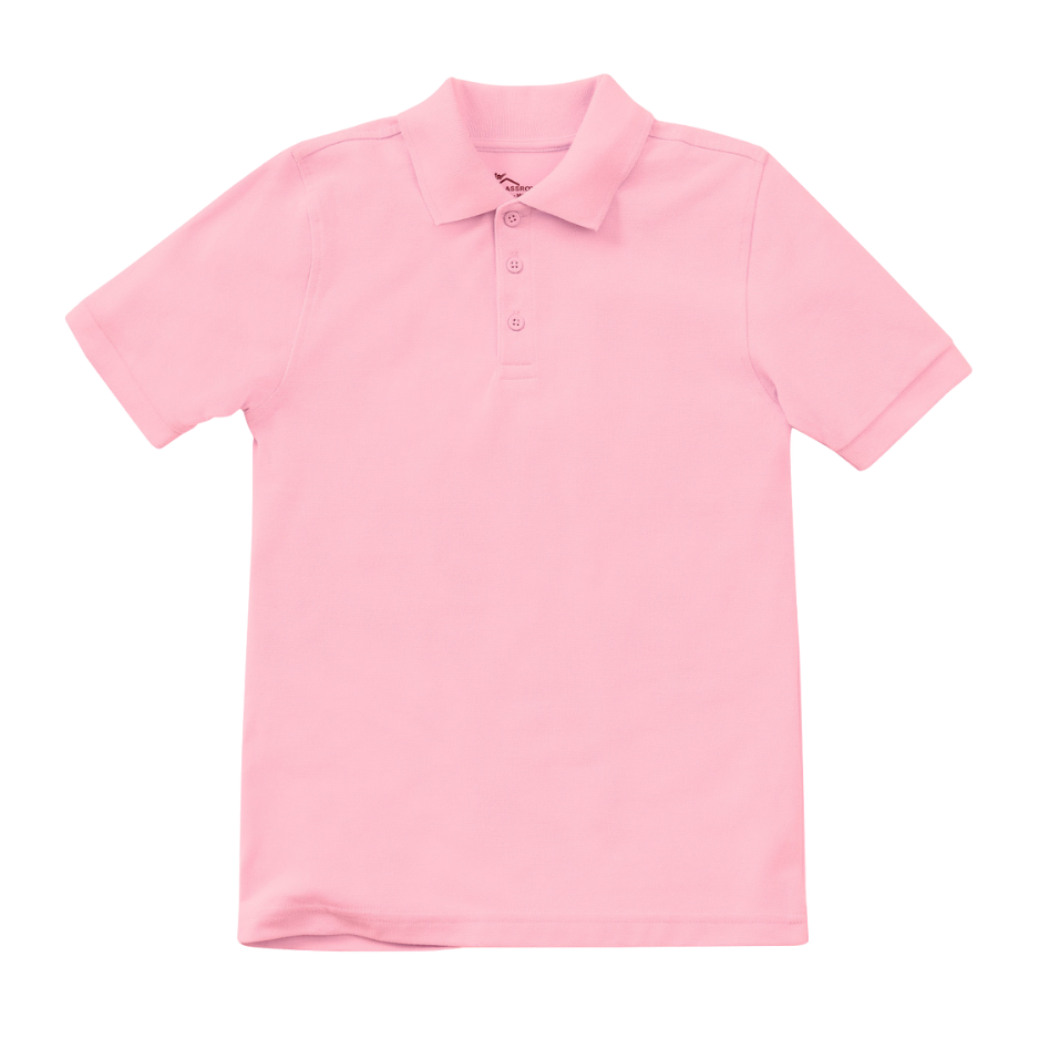 Classroom Unisex Short Sleeve Polo in Pink