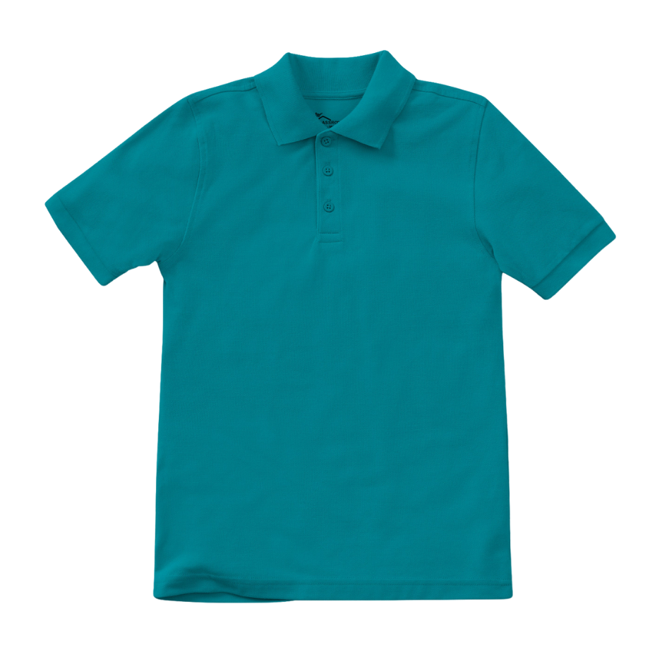 Classroom Unisex Short Sleeve Polo in Teal