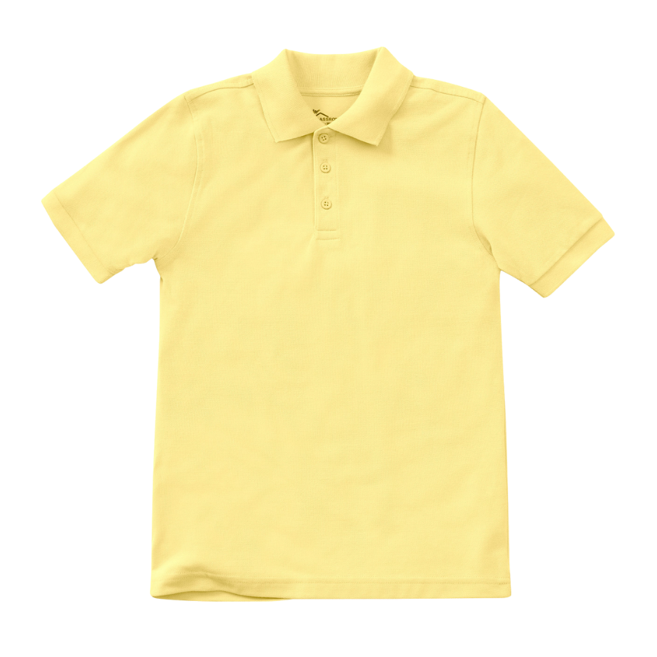 Classroom Unisex Short Sleeve Polo in Yellow