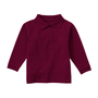 Classroom Unisex Long Sleeve Polo in Burgundy
