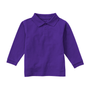 Classroom Unisex Long Sleeve Polo in Dark Purple