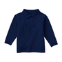 Classroom Unisex Long Sleeve Polo in Navy