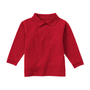 Classroom Unisex Long Sleeve Polo in Red
