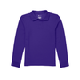 Classroom Unisex Long Sleeve Polo in Dark Purple