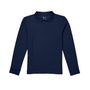 Classroom Unisex Long Sleeve Polo in Dark Navy