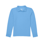 Classroom Unisex Long Sleeve Polo in Light Blue