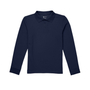 Classroom Unisex Long Sleeve Polo in Navy