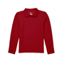 Classroom Unisex Long Sleeve Polo in Red