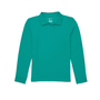 Classroom Unisex Long Sleeve Polo in Teal