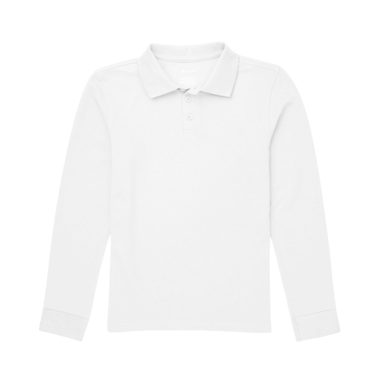 Classroom Unisex Long Sleeve Polo in White