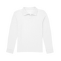 Classroom Unisex Long Sleeve Polo in White
