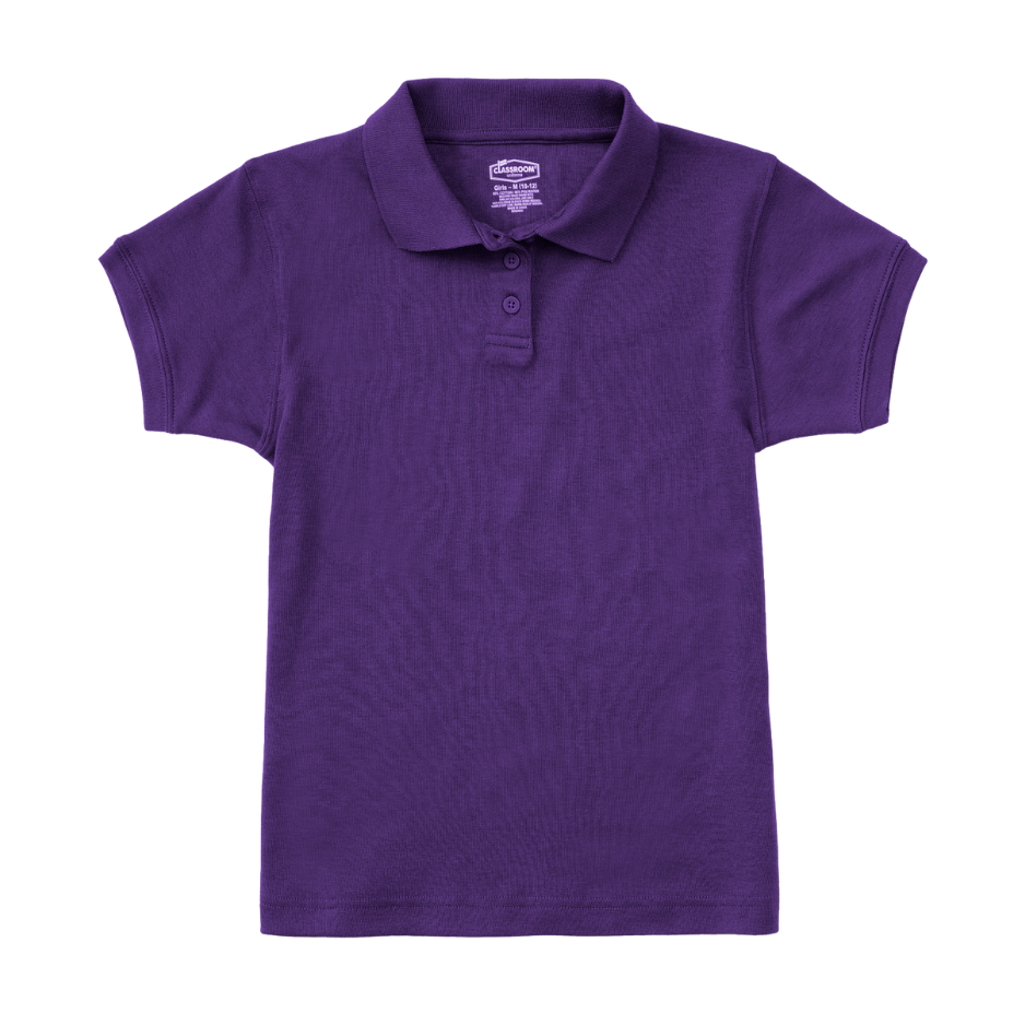 Classroom Female Short Sleeve Polo in Dark Purple