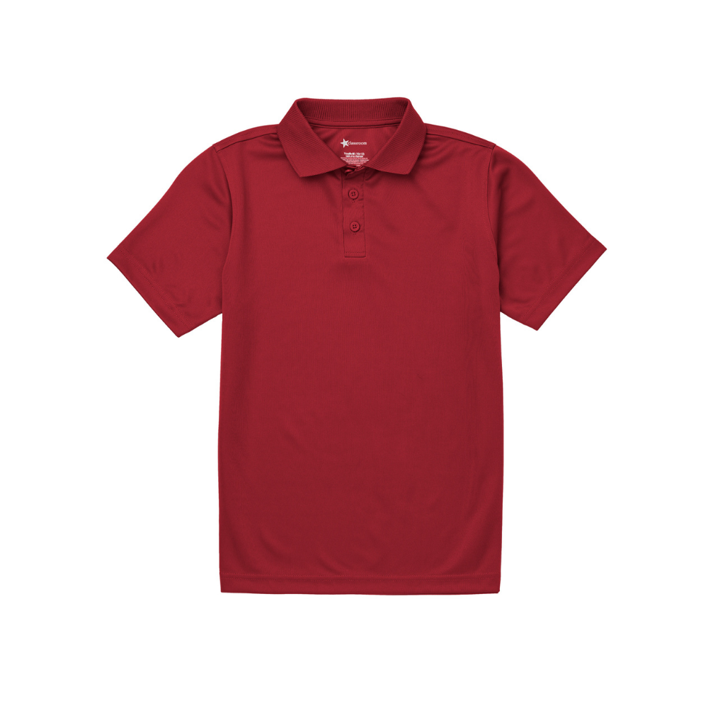 Classroom Unisex Short Sleeve Polo in Red