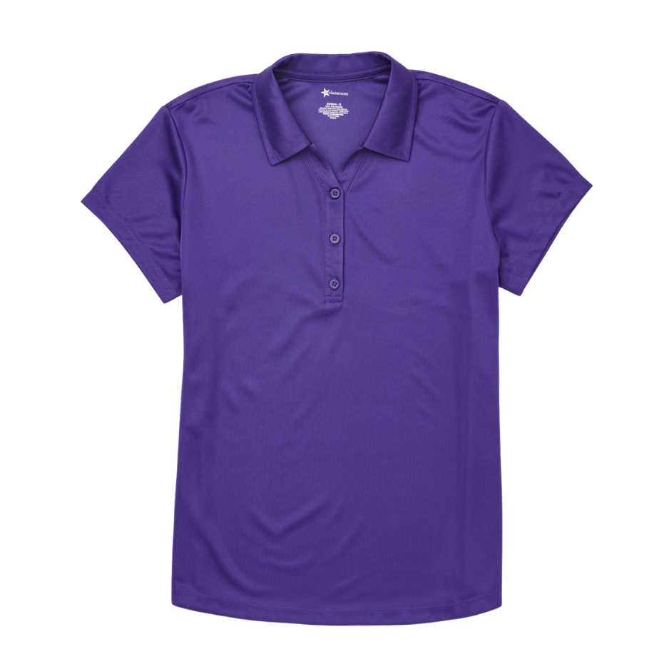 Classroom Female Short Sleeve Polo in Dark Purple
